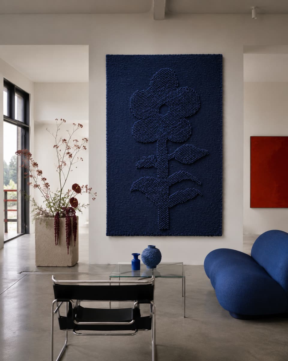 "Cornflower blossom" wall panel-4