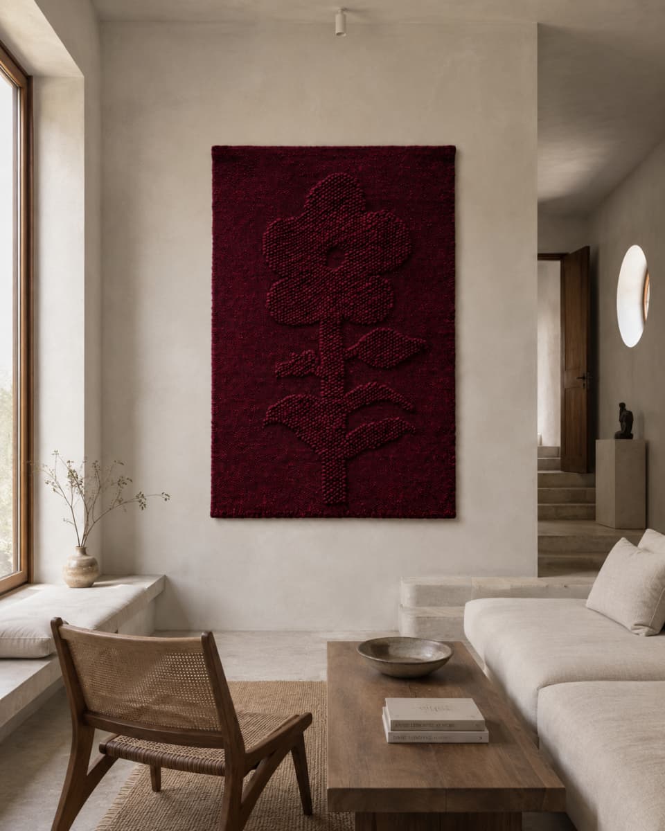 "Crimson blossom" wall panel-1